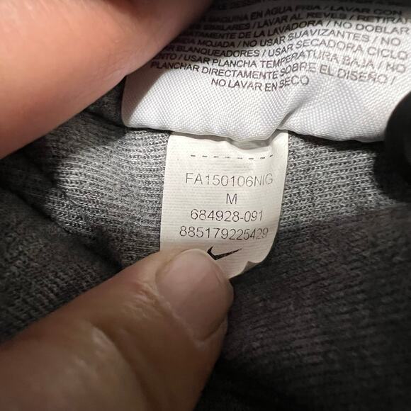 Nike Tech Fleece Hoodie Womens Medium Gray Asymetrical Full Zip Jacket 684928 ** - Picture 9 of 9